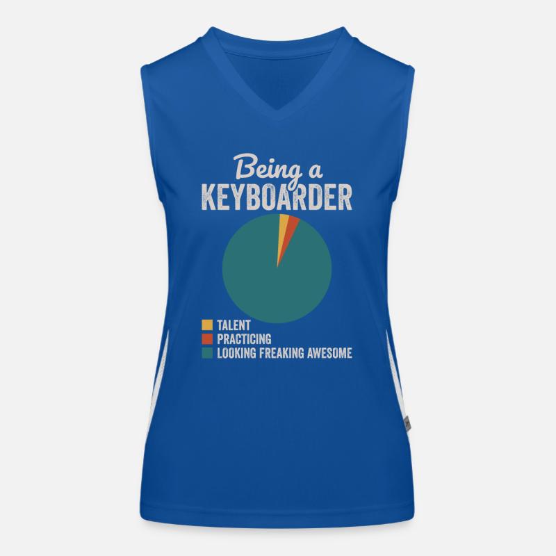 Als Keyboarder Musiker Keyboarder Funktionelles Kontrast-Tank Top für Frauen