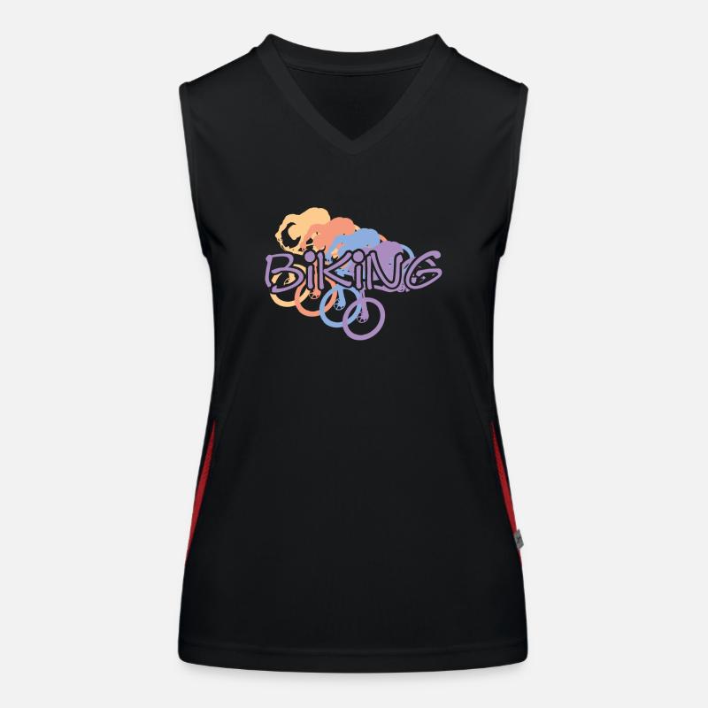 Fahrrad Biker Funktionelles Kontrast-Tank Top für Frauen