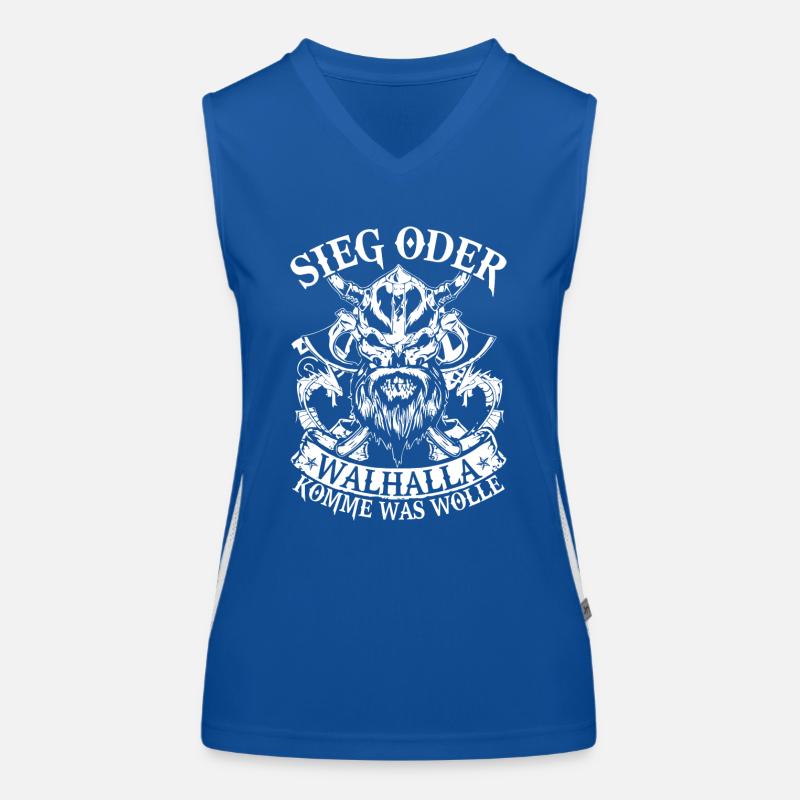 Sieg oder Walhalla Funktionelles Kontrast-Tank Top für Frauen