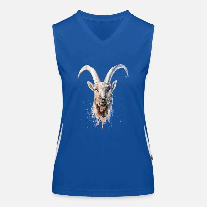 Steinbock Funktionelles Kontrast-Tank Top für Frauen