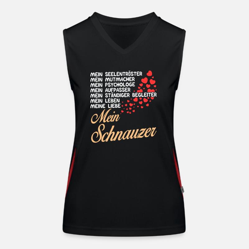 Schnauzer - Mein Funktionelles Kontrast-Tank Top für Frauen
