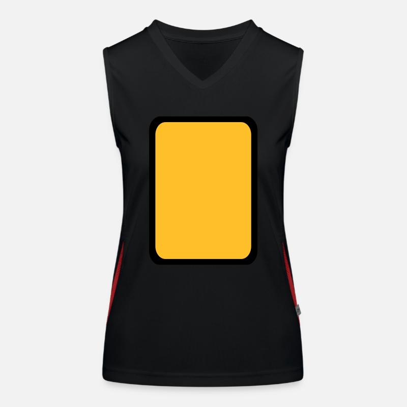 Yellow card Referee Women's Functional Contrast Tank Top