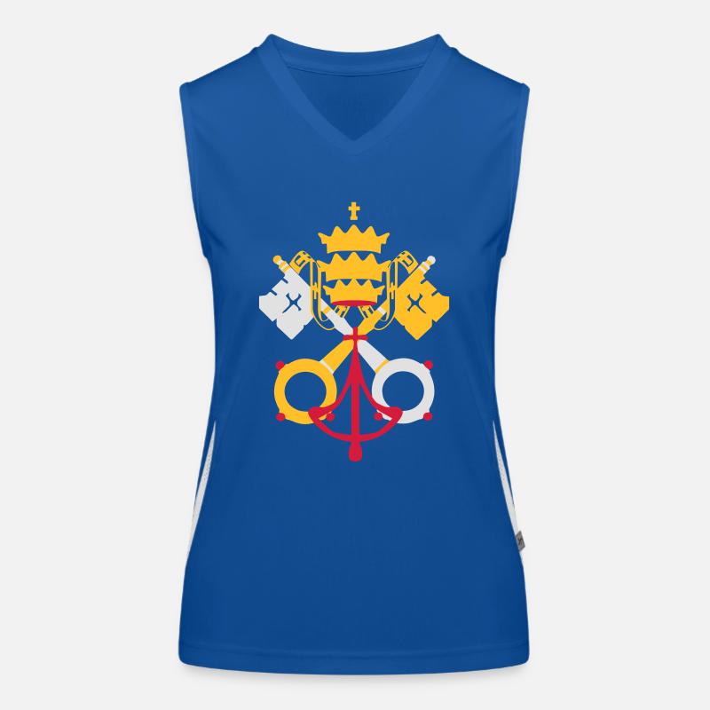 drapeau_vatican2 Funktionelles Kontrast-Tank Top für Frauen