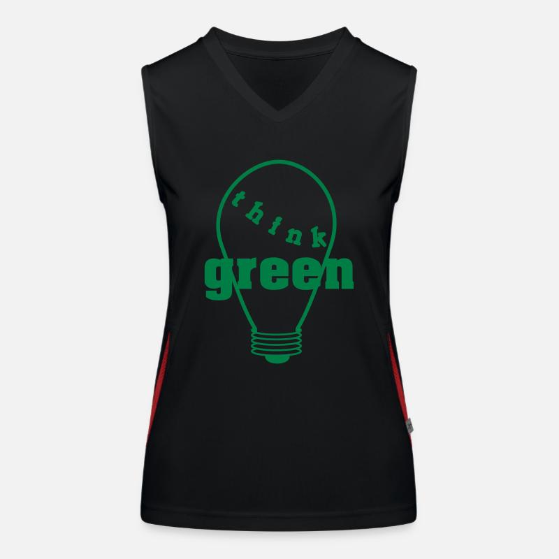Think Green! einfarbig Funktionelles Kontrast-Tank Top für Frauen