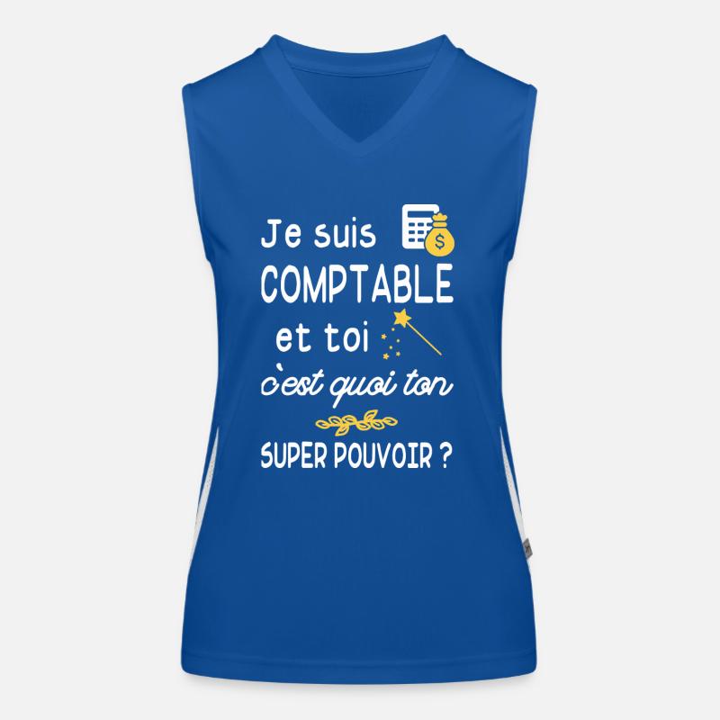je suis comptable / humour comptable Débardeur respirant contrasté Femme