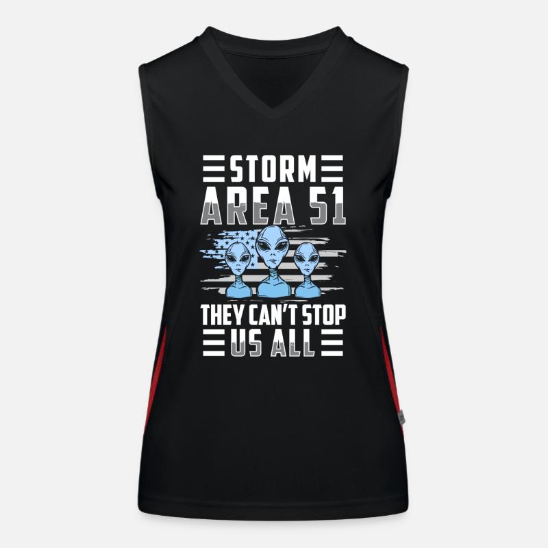 UFO Funny Extraterrestrial Planet Women's Functional Contrast Tank Top
