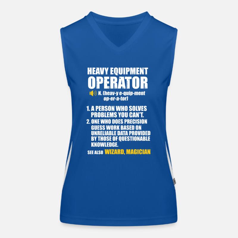 Construction machinery operator Excavator driver Excavator driver Construction workers Women's Functional Contrast Tank Top