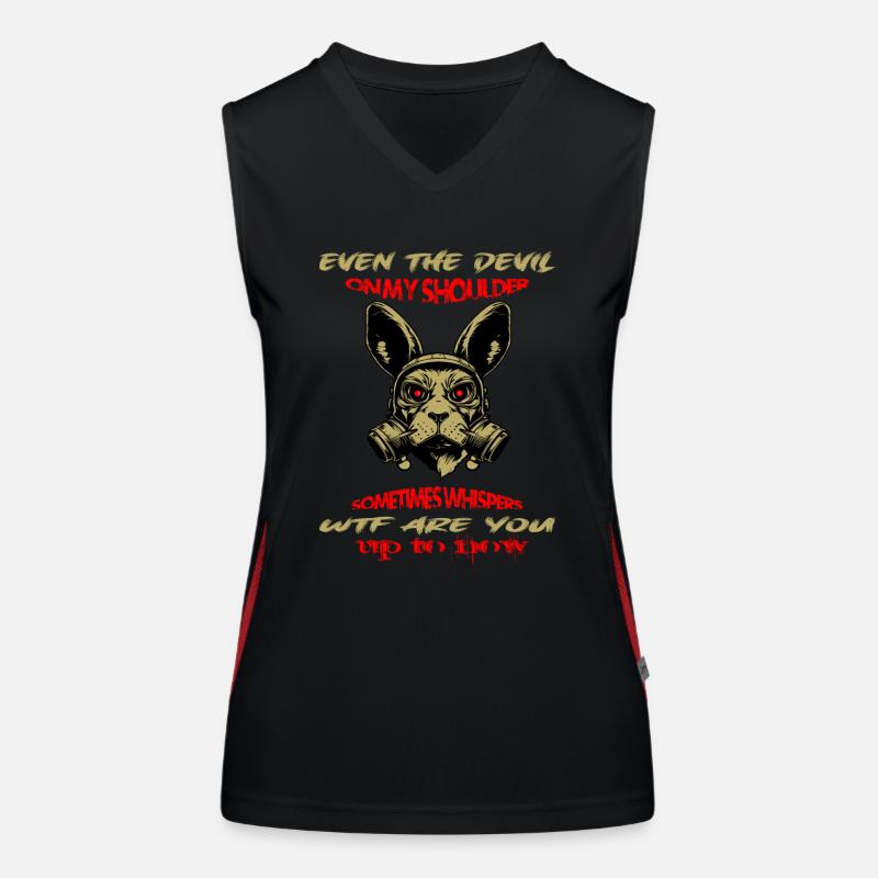 Bunny devil Funktionelles Kontrast-Tank Top für Frauen