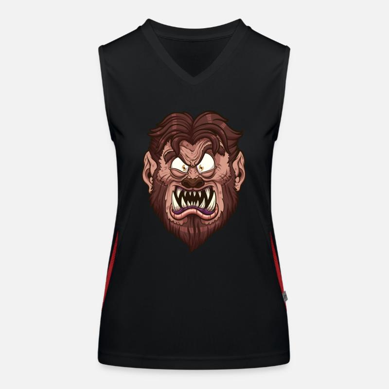 Werwolf-Gesicht Funktionelles Kontrast-Tank Top für Frauen