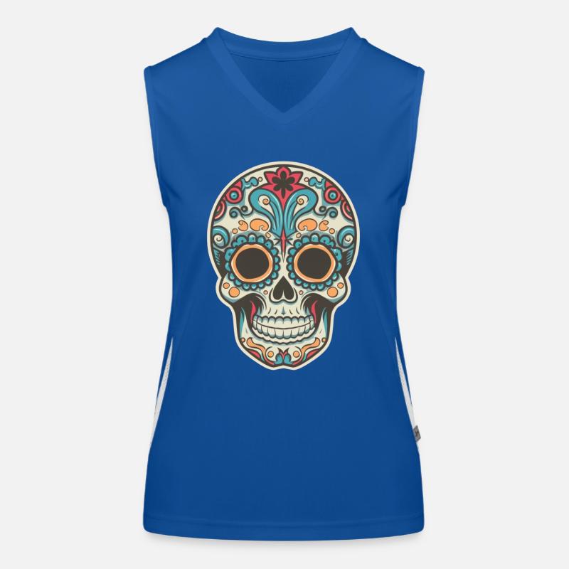 Crâne rétro 3 Débardeur respirant contrasté Femme