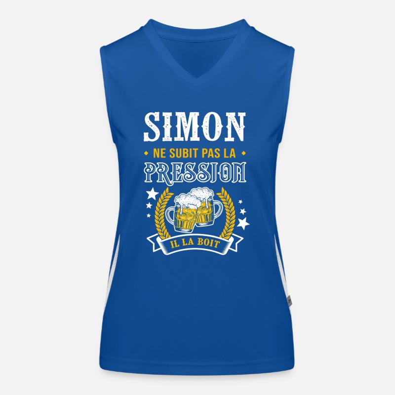Simon bière simon cadeau Simon fêtes Débardeur respirant contrasté Femme