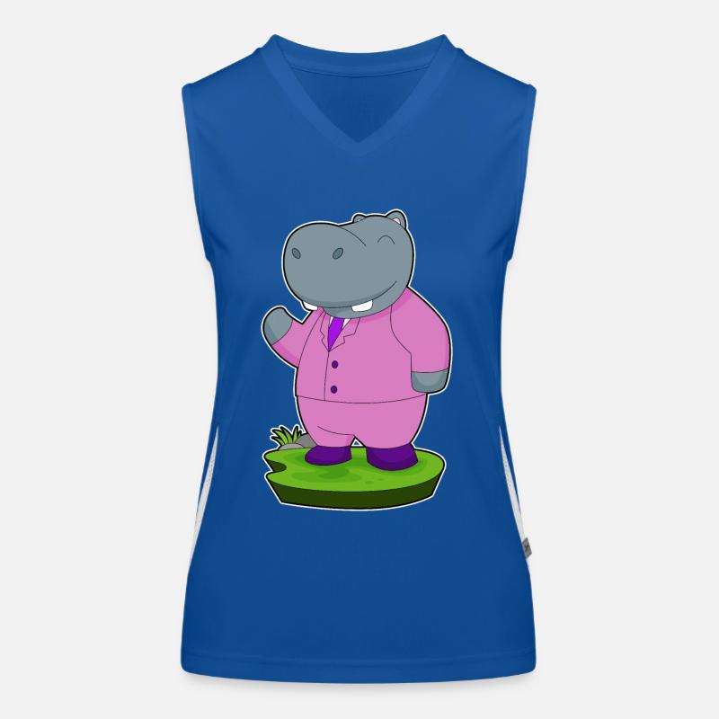 Nilpferd Bräutigam Anzug Hochzeit Funktionelles Kontrast-Tank Top für Frauen