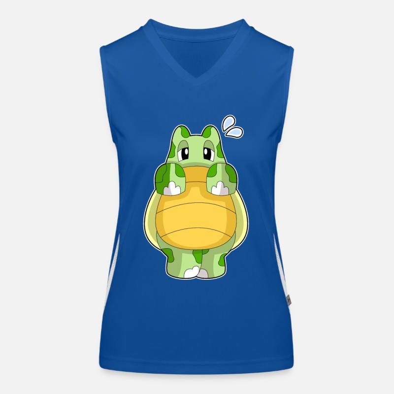 Schildkröte Schüchtern Funktionelles Kontrast-Tank Top für Frauen