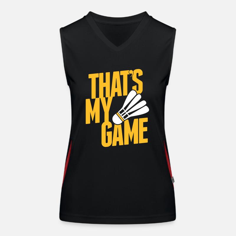 badminton - love for the game Funktionelles Kontrast-Tank Top für Frauen