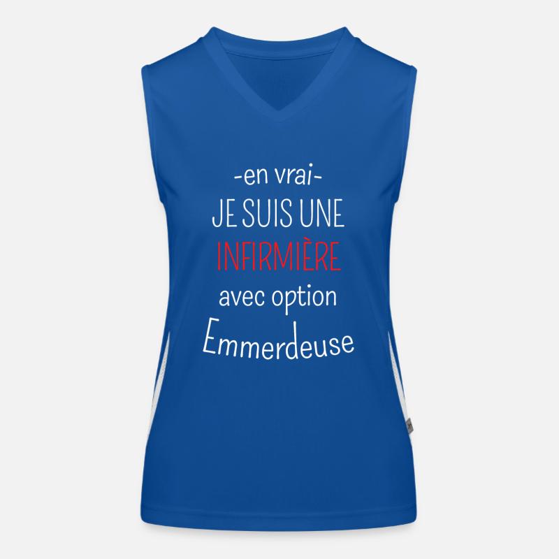 Infirmière avec Option Emmerdeuse Débardeur respirant contrasté Femme