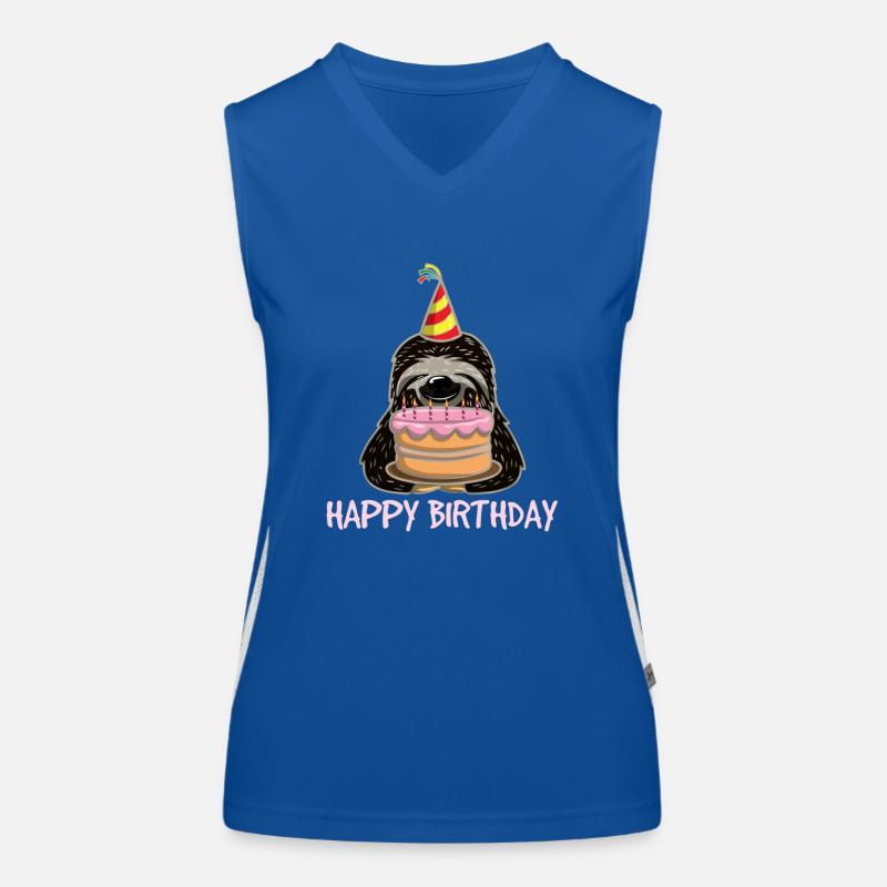 Sloth Sloth Pie Hat Birthday Trend Gift Women's Functional Contrast Tank Top