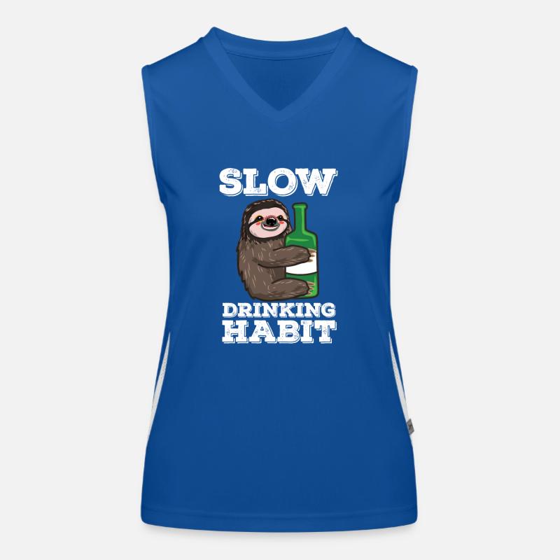 Sloth bouteille Sloth de cadeau alcool boisson Débardeur respirant contrasté Femme