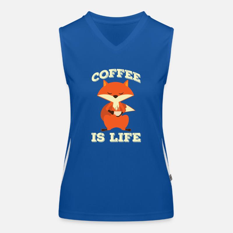 Lustiger Fuchs Fox Kaffee Morgenmuffel Geschenk Funktionelles Kontrast-Tank Top für Frauen