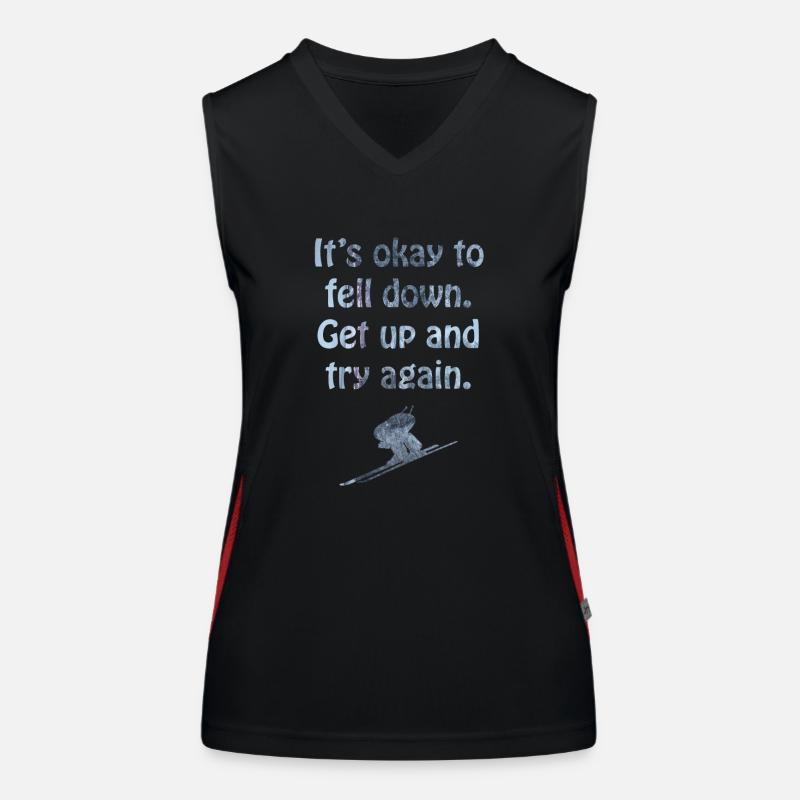 ski - Women's Functional Contrast Tank Top - black/red