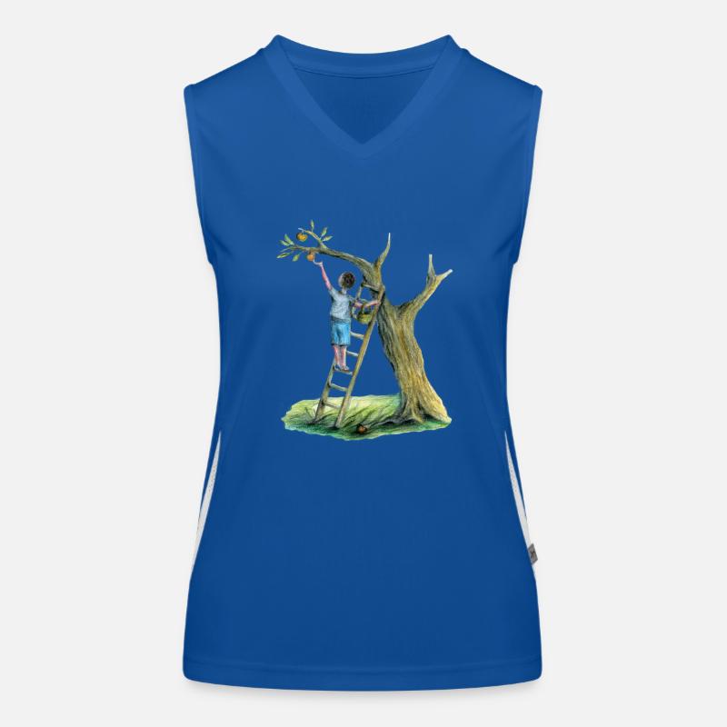 Apfelbaum Funktionelles Kontrast-Tank Top für Frauen