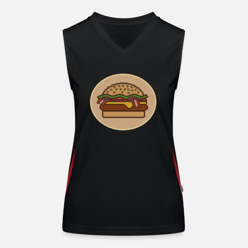 Cheeseburger Débardeur respirant contrasté Femme