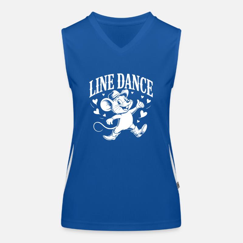 Line Dance Mouse Funny Mouse Dancing Line Dance Women's Functional Contrast Tank Top