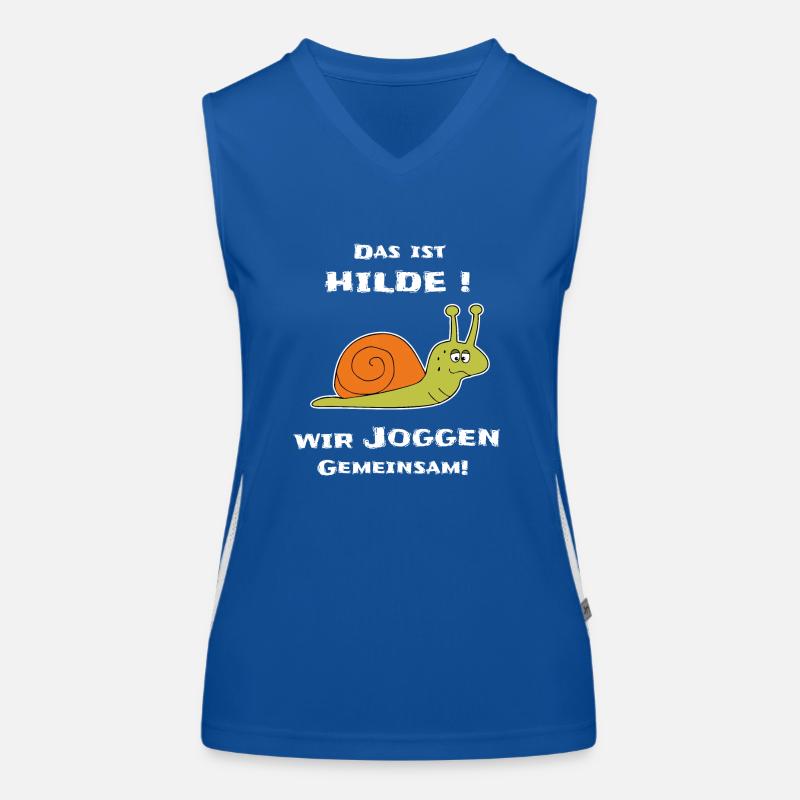 Jogging Jogging Sport Snail Funny Hilde Women's Functional Contrast Tank Top