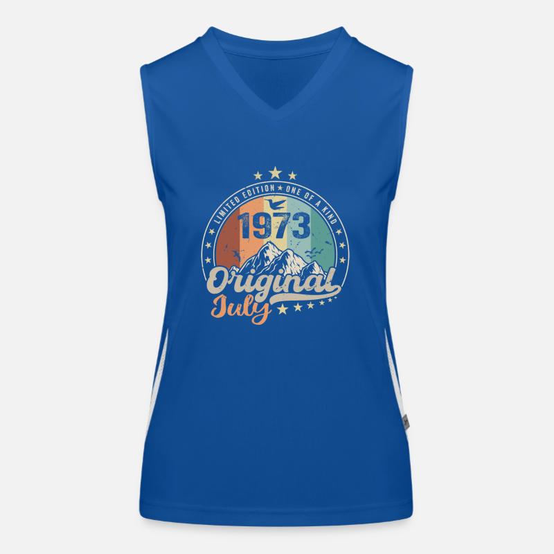 Juli 1973 Jubiläumsgeschenkidee Juli 1973 Funktionelles Kontrast-Tank Top für Frauen