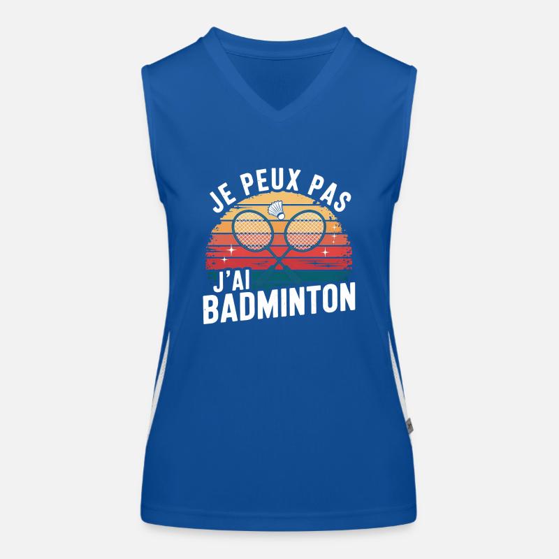 I Can't, I Have Badminton - Vintage Style Women's Functional Contrast Tank Top