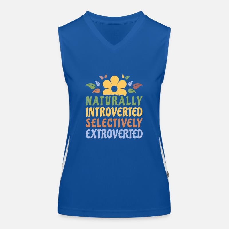 Naturally Introverted Selectively Extroverted Women's Functional Contrast Tank Top