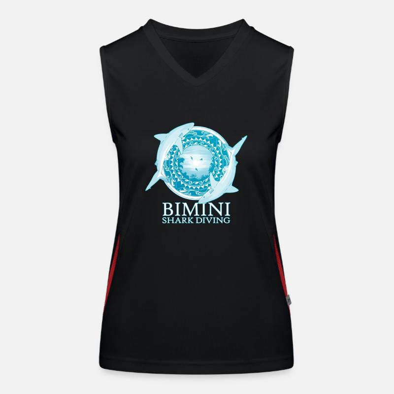Caribbean Reef Shark Bimini Bahamas Women's Functional Contrast Tank Top