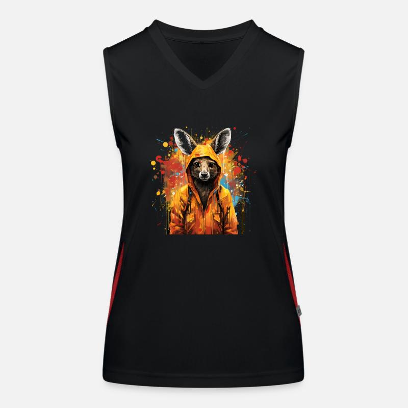 kangaroo graffiti Funktionelles Kontrast-Tank Top für Frauen