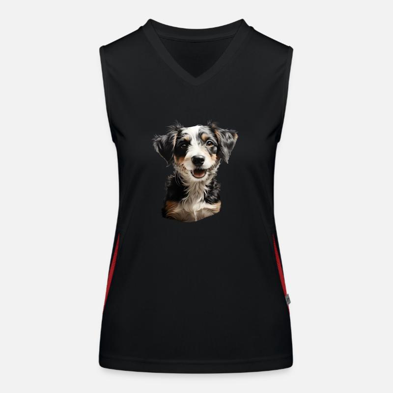 Jack Russel Terrier Funktionelles Kontrast-Tank Top für Frauen