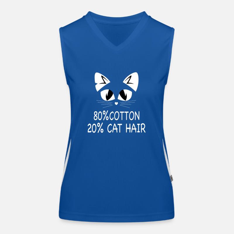 80% Coton, 20% Poil de chat Débardeur respirant contrasté Femme