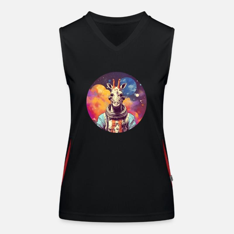 Cosmic Giraffe Funktionelles Kontrast-Tank Top für Frauen