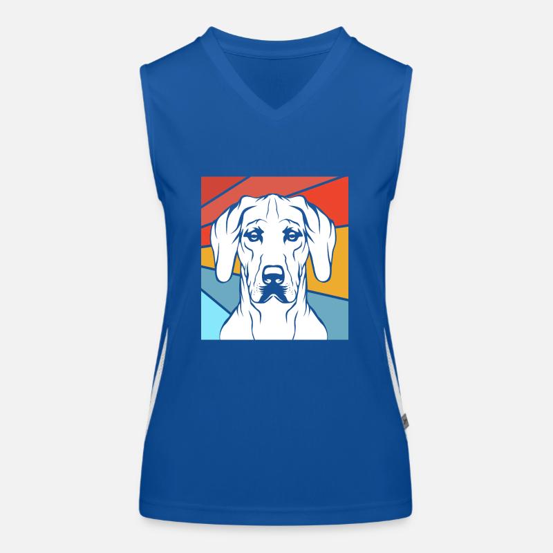 Rhodésian Ridgeback Débardeur respirant contrasté Femme