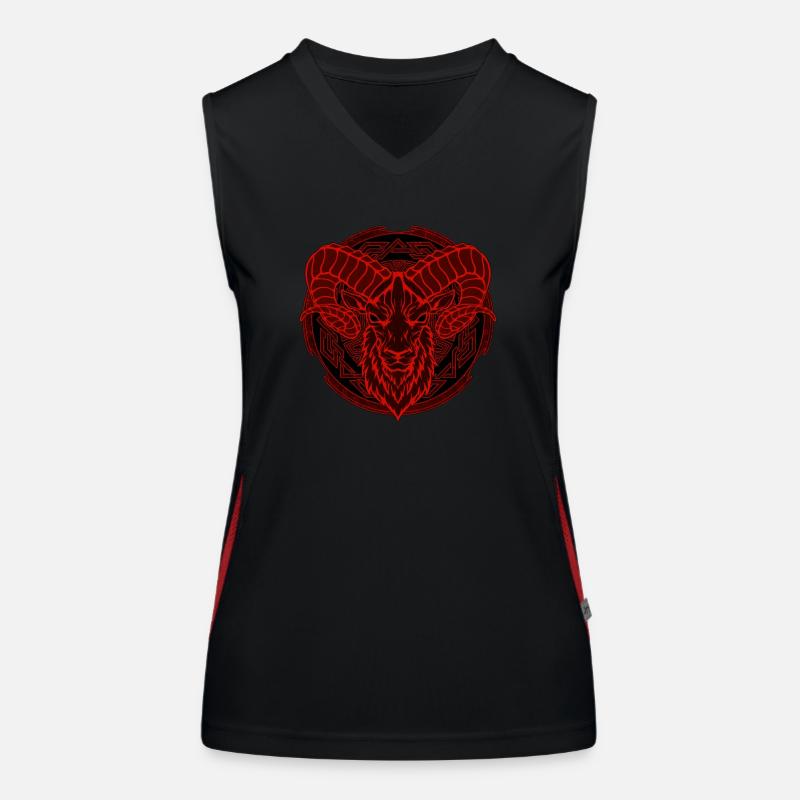 Wikinger Widder Aries Funktionelles Kontrast-Tank Top für Frauen