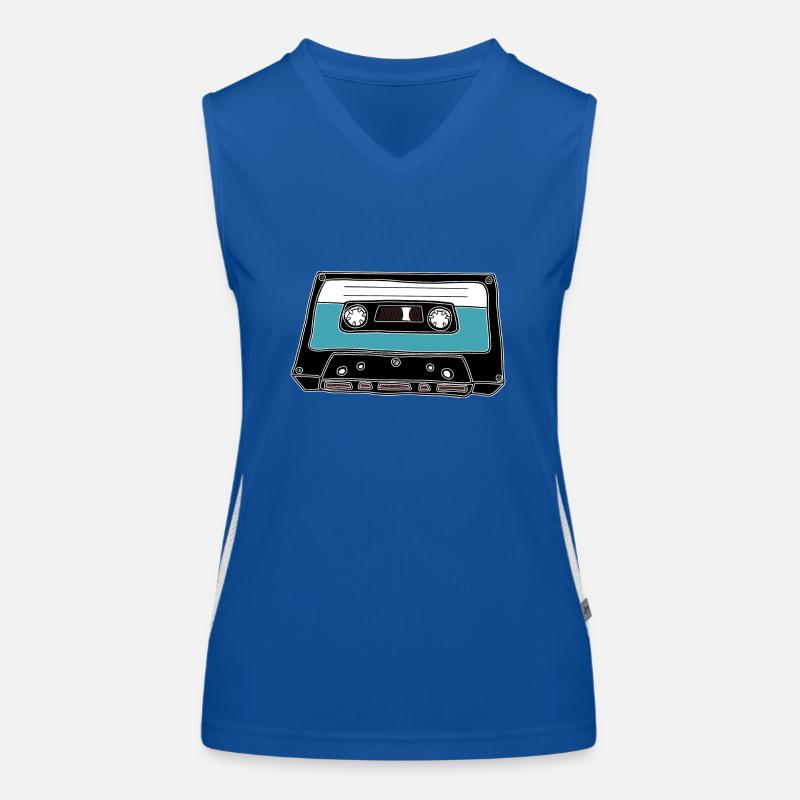 Retro Kassette Funktionelles Kontrast-Tank Top für Frauen