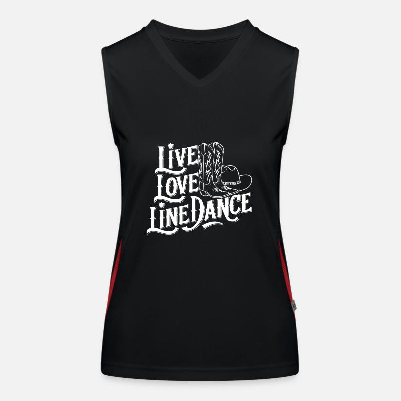 Life Love Line Dance Dancing Dance Sport Women's Functional Contrast Tank Top