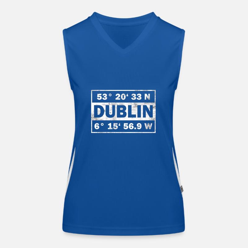 Dublin Coordonnées Irlande Dublin Débardeur respirant contrasté Femme