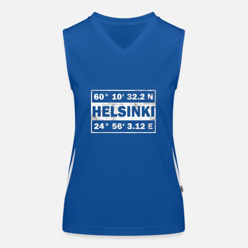 Helsinki Coordinates Finland Helsinki Women's Functional Contrast Tank Top