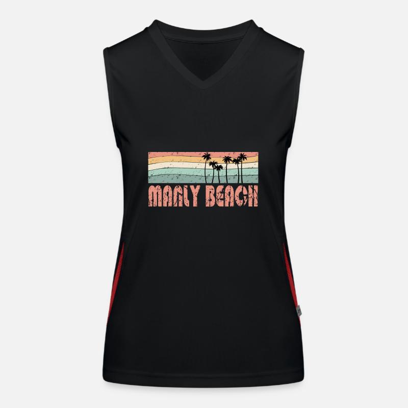 MANLY BEACH style rétro Débardeur respirant contrasté Femme