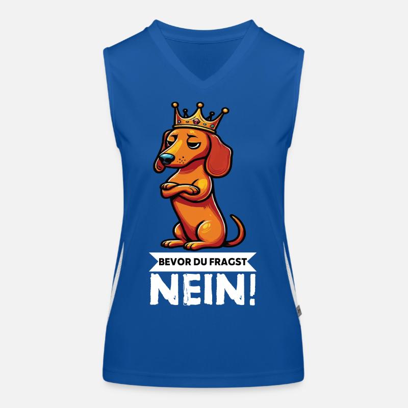 Bevor Du Fragst Dackel Dackelbesitzer Dackelhalter Funktionelles Kontrast-Tank Top für Frauen