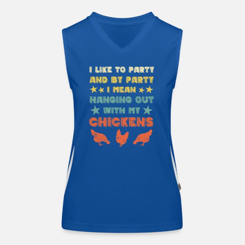 Chicken chickens Women's Functional Contrast Tank Top