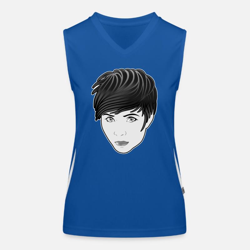 Gothic Woman im Comicstil Funktionelles Kontrast-Tank Top für Frauen