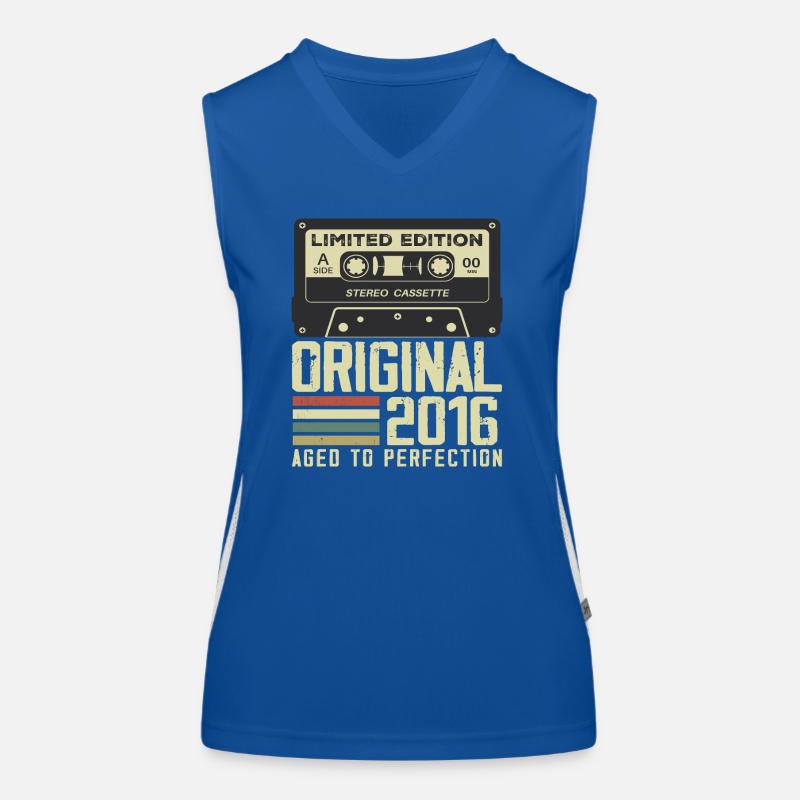 8e Cadeau Anniversaire Style rétro 2016 Débardeur respirant contrasté Femme