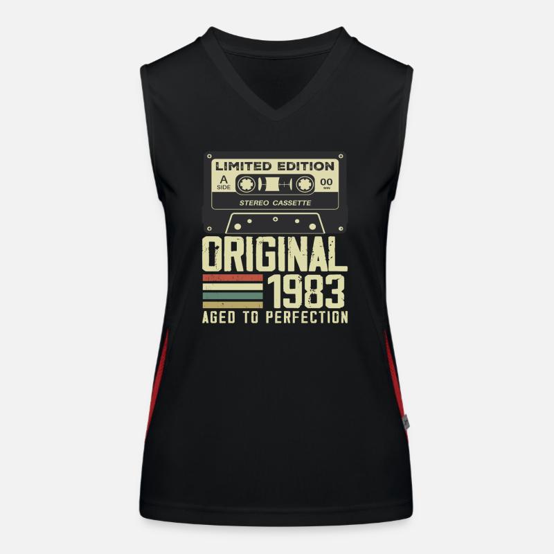 41st Retro Style Anniversary Gift 1983 Women's Functional Contrast Tank Top