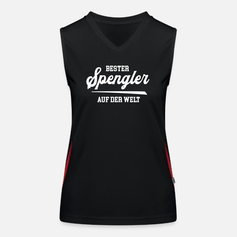 Bester Spengler Meister Dachdecker Spenglerei Funktionelles Kontrast-Tank Top für Frauen