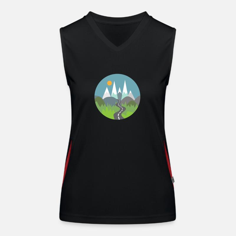 Berge Funktionelles Kontrast-Tank Top für Frauen