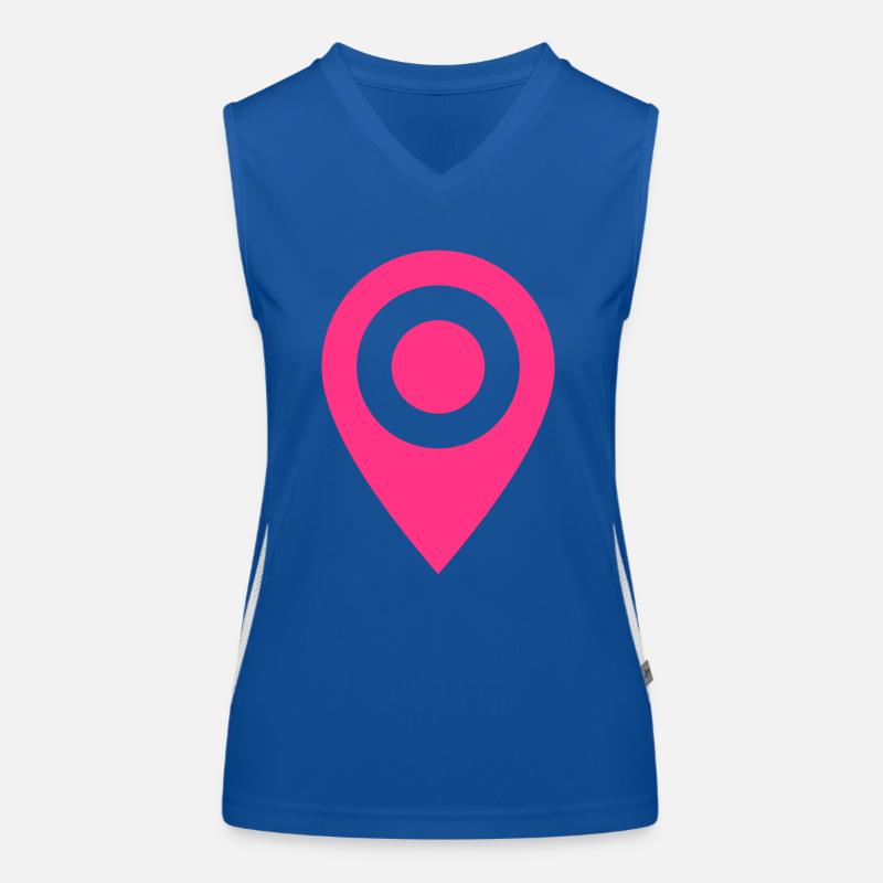 Map pointer Funktionelles Kontrast-Tank Top für Frauen